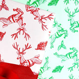Reindeer Damask Gift Wrap Sheets