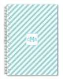 Custom Spiral Notebook // DIY diagonal stripe (two sizes)