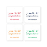 You Did It Gift Tag | personalized