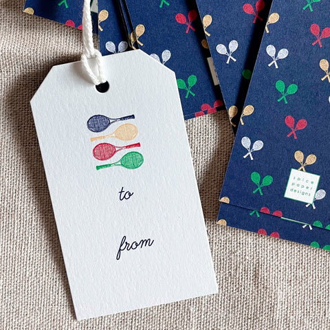Tennis Hang Tag Set | non-personalized