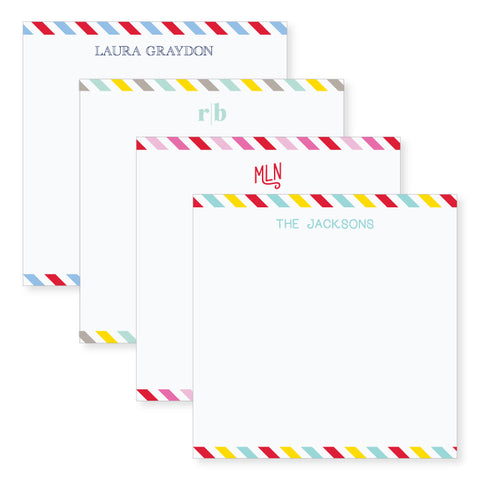 5.5" Square Notepad | stripes