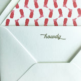 Howdy Notecard Set with Lined Envelopes