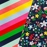 Stripes + Floral Gift Wrap Sheets