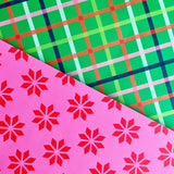 Snowflakes + Plaid Gift Wrap Sheets