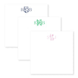 5.5" Square Notepad | floral monogram