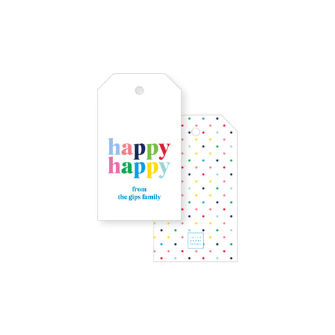 Happy Happy Gift Tag | personalized