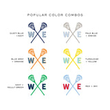 4.25x5.5" Monogram Notecard | lacrosse