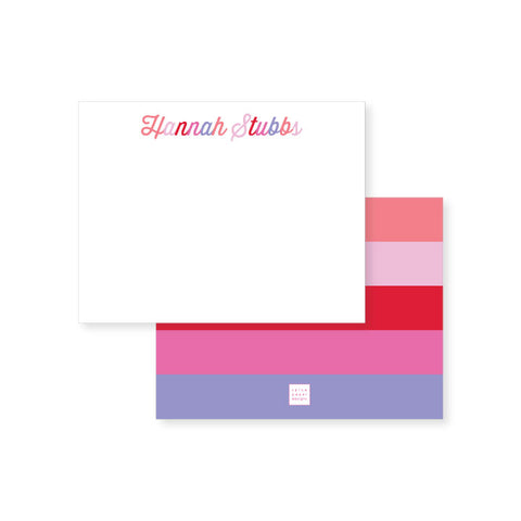 Multi-color Block Notecards // pinks + purples