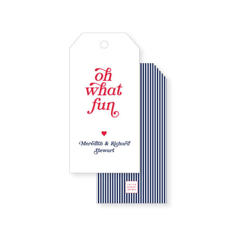 Large Holiday Gift Tag | oh what fun