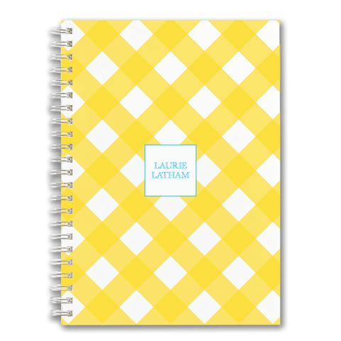 Custom Spiral Notebook // DIY plaid (two sizes)