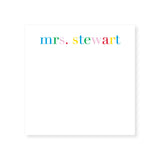 5.5" Square Notepad | rainbow name