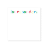 5.5" Square Notepad | rainbow name