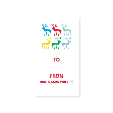 Holiday Gift Sticker Tag | reindeer
