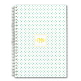 Custom Spiral Notebook // DIY swiss dots (two sizes)