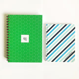 Custom Spiral Notebook // DIY plaid (two sizes)
