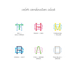 4.25x5.5" Notecard // two-letter intertwined monogram