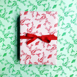 Reindeer Damask Gift Wrap Sheets