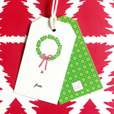 Holiday Gift Tag, non-personalized | wreath