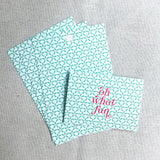 Petite Folded Holiday Notecard Set, non-personalized | oh what fun