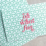 Petite Folded Holiday Notecard Set, non-personalized | oh what fun