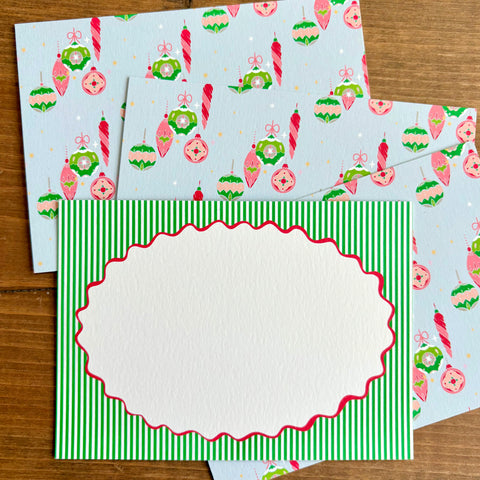Petite Holiday Notecard Set, non-personalized | ornaments