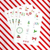 Square Holiday Gift Stickers  // 48 stickers
