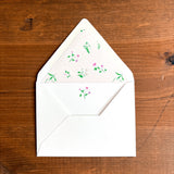 Delicate Floral Card Set with lined envelopes