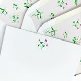 Delicate Floral Card Set with lined envelopes
