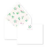 Delicate Floral Notecard Set with Lined Envelopes // personalized
