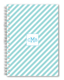 Custom Spiral Notebook // DIY diagonal stripe (two sizes)