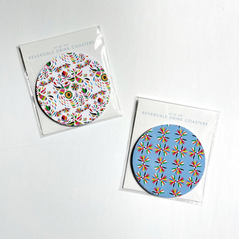 Set of 10 otomi + fans reversible coasters