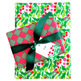 Holly Gift Wrap Bundle (paper, tags + ribbon)