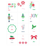 Square Holiday Gift Stickers  // 48 stickers