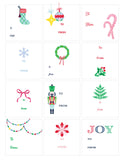 Square Holiday Gift Stickers  // 48 stickers