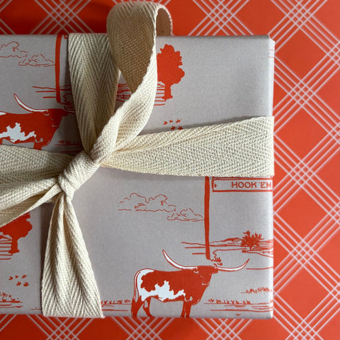 Longhorn Gift Wrap Sheets