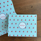 Thank You Folded Notecard Set // cherries