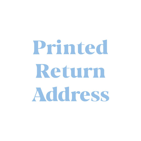 Printed Return Address