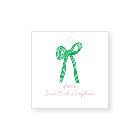 Ribbon Gift Tags + Stickers // mint green