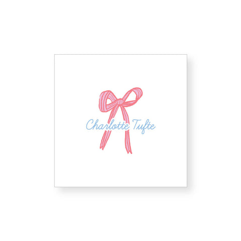 Ribbon Gift Tags + Stickers // pink