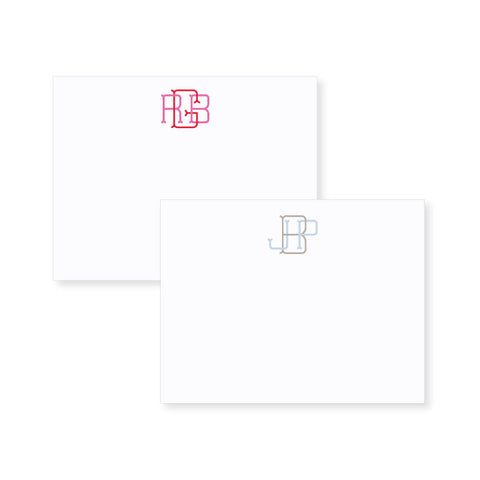 4.25x5.5" Notecard // three-letter intertwined monogram