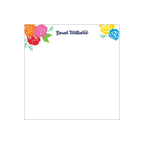 5.5" Square Notepad | bold floral