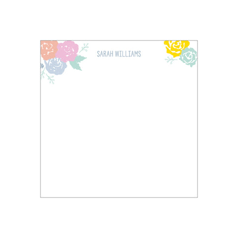 5.5" Square Notepad | soft floral