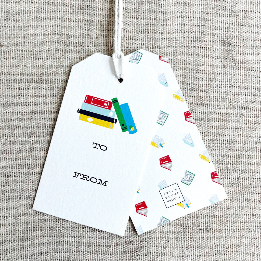 Library Books Hang Tag Set | non-personalized – Spice Paper Designs