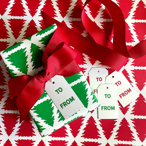 Holiday Gift Wrap Bundle (paper, tags + ribbon)