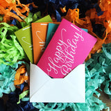 Multi-color White Ink Birthday Card Set