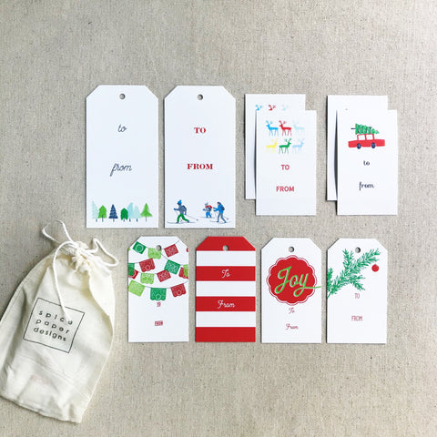Holiday Gift Tag + Sticker Bundle