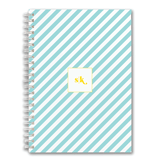 Custom Spiral Notebook // DIY diagonal stripe (two sizes)