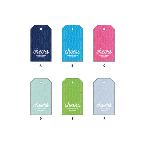 "Cheers" Hang Tag with String | groovy {6 color options}