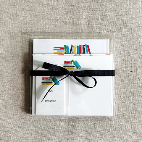 Library Books Sampler // notepad + notecards + tags