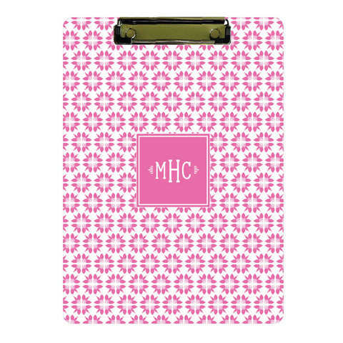 Personalized Clipboard // pink floral